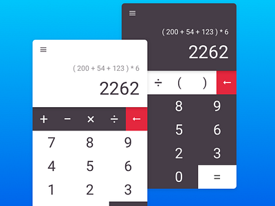 Minimal calculator B&W daily UI