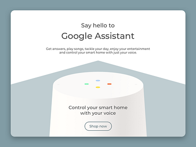 Single product - Google assistant blue buy buy now daily 100 daily 100 challenge daily ui daily ui 012 minimal monochrom monochromatic monochrome product product card product shot shop shop card simple design single item single product ui