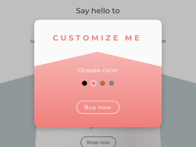 Overlay popup for product daily 100 daily 100 challenge daily ui gradient gradient background gradient color gradient design modal modal box modal window modals overlay pink pink gradient popup simple design ui