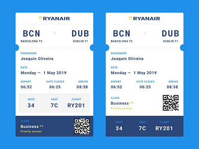 Boarding pass boarding pass challenge clean daily 100 daily ui daily ui 100 flight minimal ryanair simple