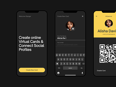 IOS app work in progress app card clean design ios minimalist vcard
