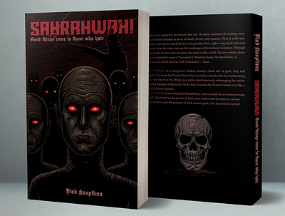 SAHRAHWAH book book cover book illustration cover design creepy dark digital art drawing graphic graphic design head horror illustration noir occult scary