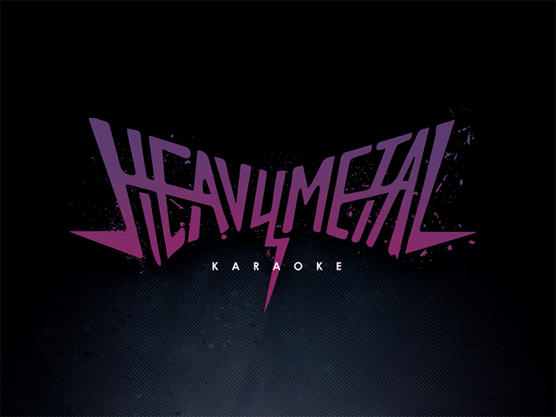 Heavy Metal Karaoke Logo animation heavy heavy metal karaoke logo metal wargaming wg