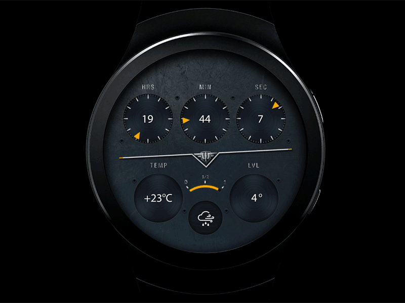 World of Warplanes watch face for Samsung Gear animation gear interface motion samsung smart watch tachometer ui wargaming watch world of warplanes wowp