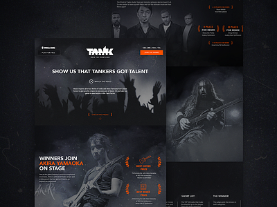 Tank Factor competition competition contest interface landing music tanks ui ux web website world of tanks wot