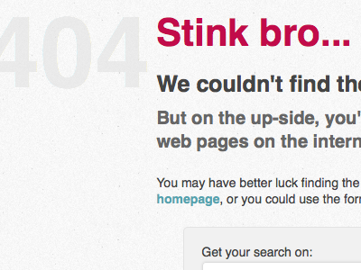 404 — Stink Bro 404 error
