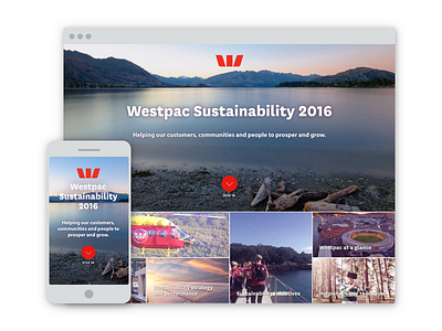 Westpac Sustainability Report 2016 animation responsive sustainability