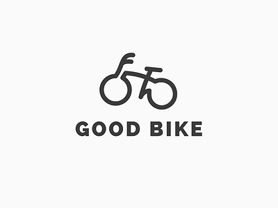 Good bike logo bike buy geometric linear logo