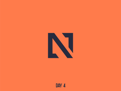 Day 4 Single Letter N branding dailylogochallenge flat logo mark