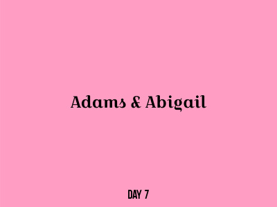 Day 7 Adam & Abigail branding dailylogochallenge flat logo mark