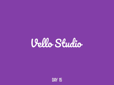 Day 15 Vello Studio branding dailylogochallenge flat logo mark