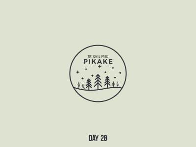 Day 20 Pikake National Park branding dailylogochallenge flat logo mark