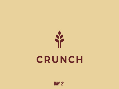 Day 21 Crunch branding dailylogochallenge flat logo mark