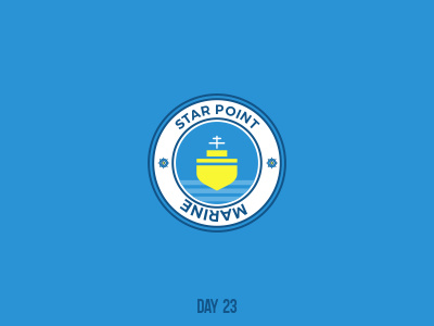 Day 23 Star Point Marine branding dailylogochallenge flat logo mark