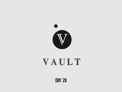 Day 28 Vault branding dailylogochallenge flat logo mark