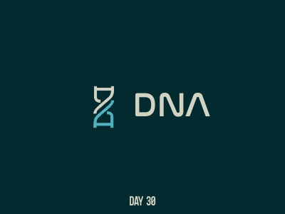 Day 30 DNA branding dailylogochallenge flat logo mark