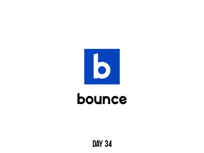 Day 34 bounce branding dailylogochallenge flat logo mark