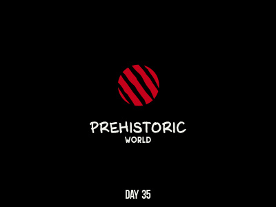 Day 35 Prehistoric World branding dailylogochallenge flat logo mark
