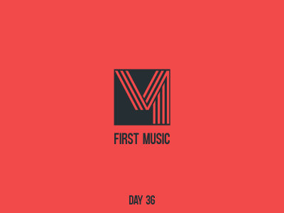 Day 36 First Music branding dailylogochallenge flat logo mark