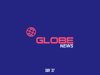 Day 37 Globe News branding dailylogochallenge flat logo mark