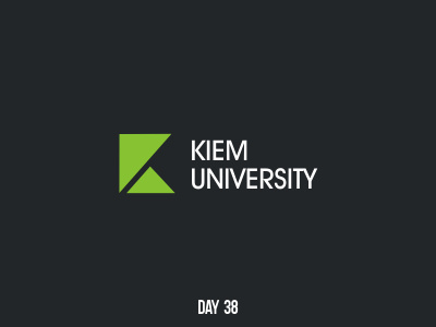 Day 38 Kiem Univesity branding dailylogochallenge flat logo mark