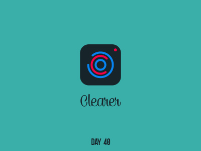 Day 40 Clearer branding dailylogochallenge flat logo mark