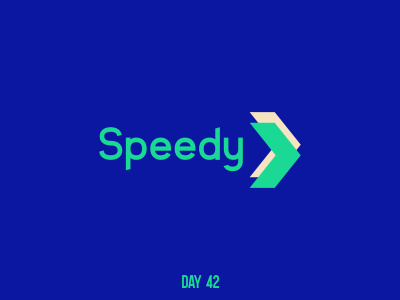 Day 42 Speedy branding dailylogochallenge flat logo mark
