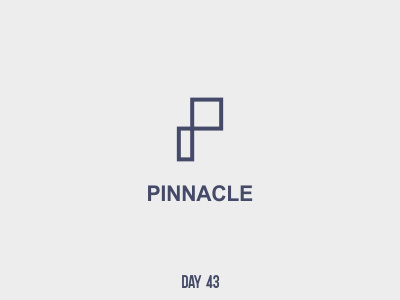 Day 43 Pinnacle branding dailylogochallenge flat logo mark