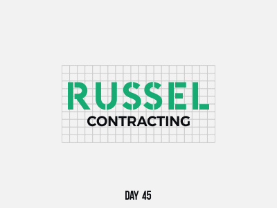 Day 45 Russel branding dailylogochallenge flat logo mark