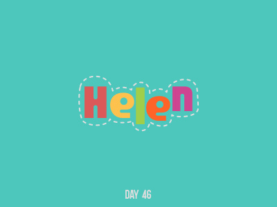 Day 46 Helen branding dailylogochallenge flat logo mark