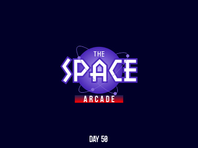 Day 50 The Space Arcade branding dailylogochallenge flat logo mark