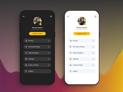 Profile Page UI minimal mobile design profile design profile page ui ux