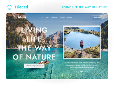 Frieded Landing Page (Feedback Would be Great!) graphic design landing page nature travel ui ui design uiux website website design