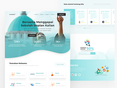 Course Landing Page Constanta branding course design landing page landingpage ui ui design uidesign uiux website