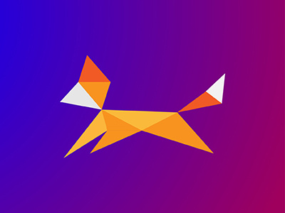 Fox / 10 triangles challenge fox icon illustration inspiration polygons triangles