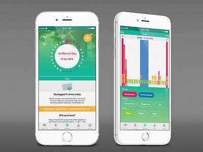 My Cycle / Women's Health App app design calendar health ui ux women