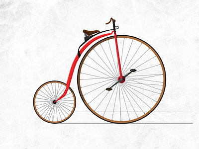 Penny Farthing bicycle bike illustration penny farthing