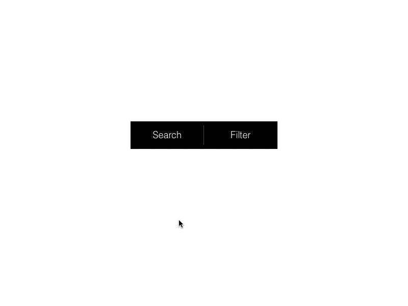 Combination Search/Filter Button button search ui mobile animation interaction css