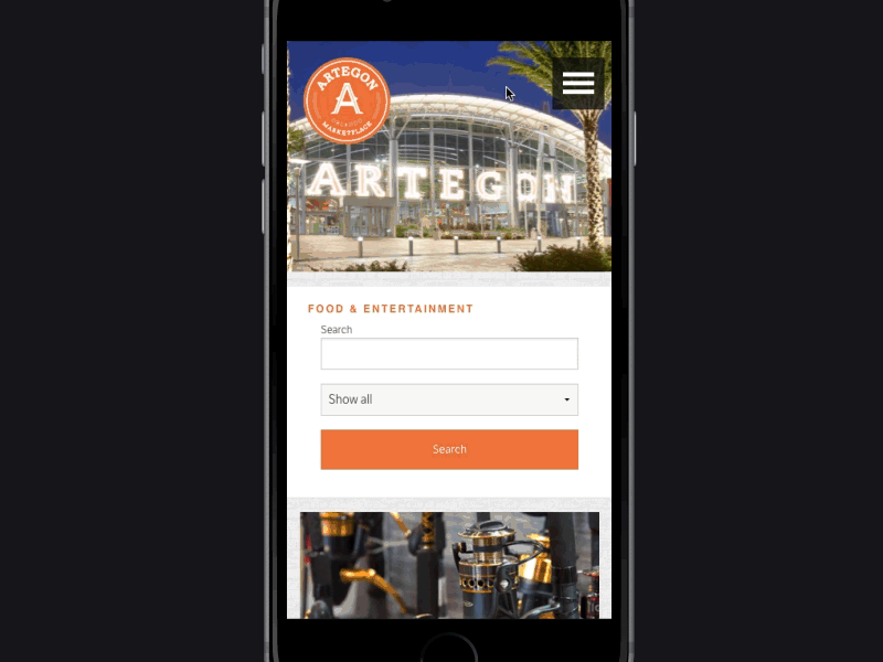 Shopping Mall Navigation artegon iphone 6s mall menu navigation ui ux