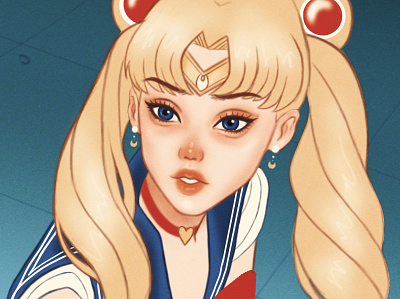 Sailor Moon Redraw Challenge illustration