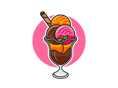 Ice Cream branding design graphic design ice cream ice cream icon ice cream logo ice cream vector illustration logo logo ice cream logodesign vector vector ice cream