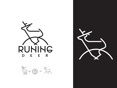 Deer logo agency logo animal logo brandign design branding company logo deer deer agency deer hear deer icon deer logo graphic design logo logodesign modern logo shop logo