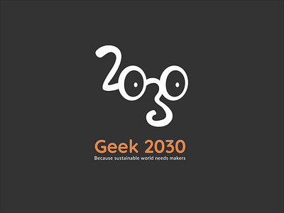 Geek 2030 branding illustraion logo vector