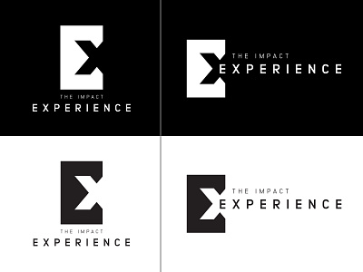 EXP logo blackandwhite branding contrast cutout design experience logo design