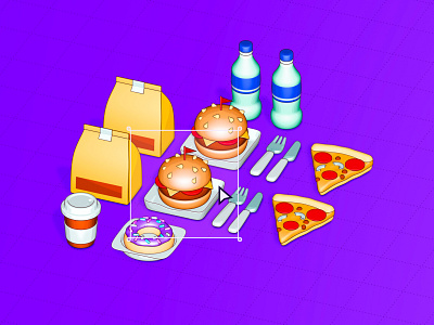 Isometric food free 3D pack 3d burger cartoon colorful custom delicious fast food figma food free funny icons illustration isometric junk food pack pizza restaurant tasty yummy