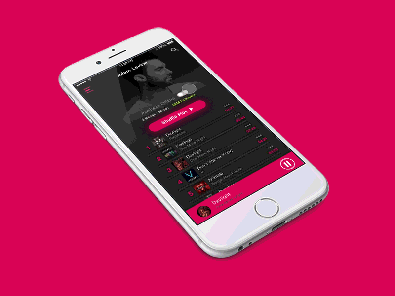 Music Player Mockup