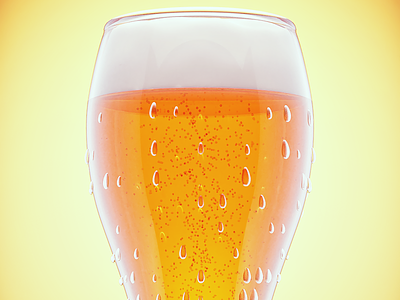 Glass of beer blender3d conept cycles design illustration material portfolio product studio visualization