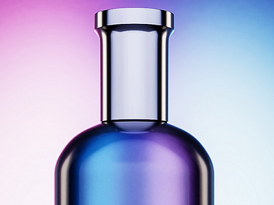 Perfume bottle blender concept light materials photography product render visualization