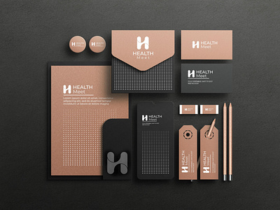 Health Meet Company Logo Design 2d art branding design graphic design logo logo design mocup vector