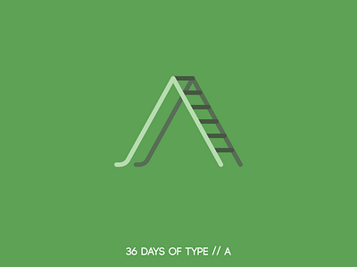 A - 36 Days Of Type 36dot a letter line minimal slide type
